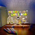 (Large size 300 200 3mm) Note Board With Colors Led Acrylic Dry Erase Board With 7 Pens For Office Home~