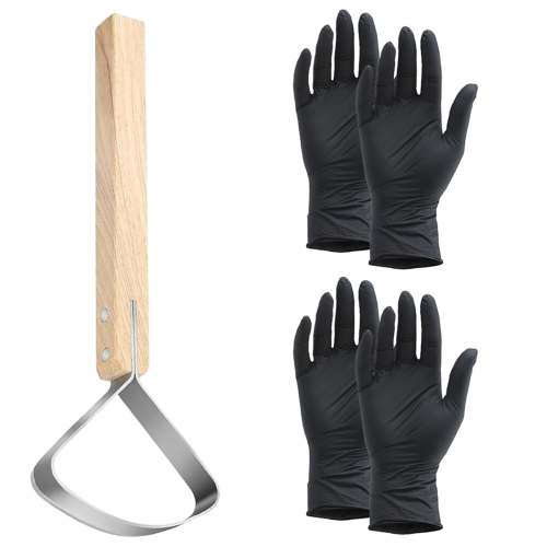 3Pcs Hide Scraper Fleshing Tool Knife 11.2in Long Handle for Hides,Skinning Fur Handling Supplie