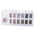 1st Birthday Gifts Picture Frames, Newborn My First Year Photo Frame Baby Girls Boys Birthday Decoration Album Infant Baby Shower Keepsake Picture