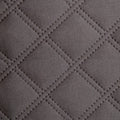 Double Stitch Diamond Quilted Velvet Upholstery Fabric - Grey