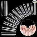 LIONVISON 3XL Extra Long Tapered Square False Nails, 240Pcs Clear Square Straight Fake Nail Tips for Acrylic Nails, 12 Sizes Full Cover Press On Nail Tips for Manicure Salon DIY Nail Art