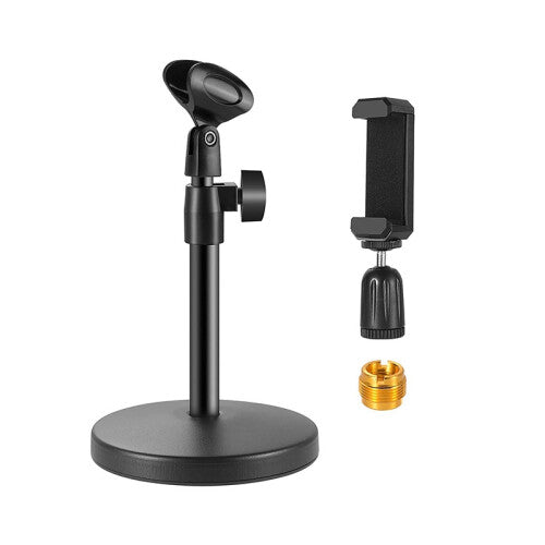 Desktop Microphone Holder,with Mobile Phone Holder, Metal Adapter