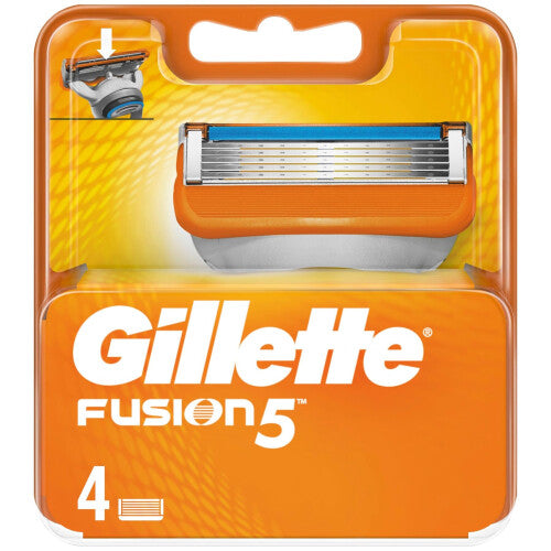Gillette Fusion Mens Replacement Razor 5-Blade Cartridges - 4 Pack of Blades