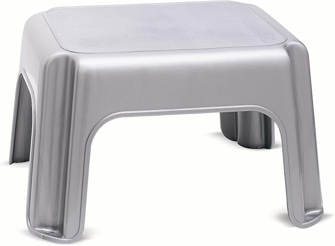 Addis Step Stool Solid, Metallic Silver, 1 510044