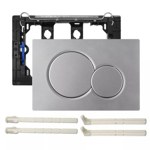 (Silver) For Geberit Sigma 01 Dual Push Button Flush Plate Actuator Wc Concealed Cistern