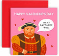 Huxters Henry VIII Favourite Wife Valentines Cards for Wife - Card for her - Funny History Love Card 14.8cm (Valentine)