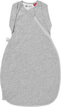 Tommee Tippee Swaddle Bag for Newborns, 0-3m, 2.5 Tog for 16-20°C, Sky Grey Marl Sleeping Bag, Soft Cotton-Rich Fabric, Healthy Hip Development Design, Bottom to Top Zip