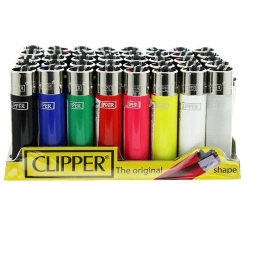 Clipper Refillable Gas Lighters 10 x Solid Colours