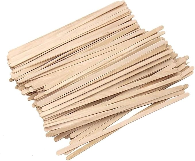 Wooden Coffee Stirrers x 100, Disposable and Eco Friendly, 140mm (100 stirrers)