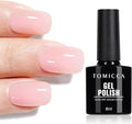 TOMICCA Pink Gel Nail Polish -Jelly Milky Pink Translucent Gel Nail Polish Soak Off UV LED Nail Art Manicure Pedicure for Professional, Salon & Home Long Lasting & Easy to Apply 8ML