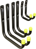 Universal Heavy Duty Garage Storage Hooks Set, 30kg Load Capacity per Hook (6 Pack)