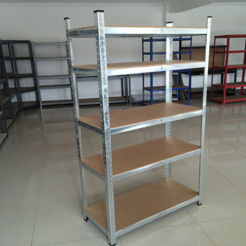 Heavy Duty Galvanised 5-Tier Steel Shelving Unit | 875kg Total (175kg per Shelf) | Boltless, Split into 2 Workbenches, Garage/Workshop Storage