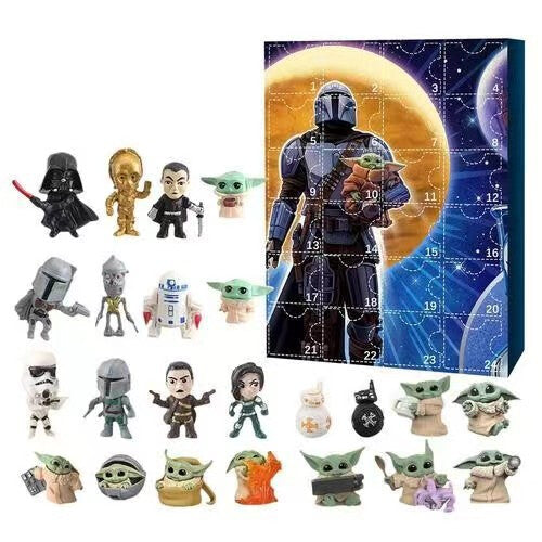 (Yoda Model A) 24-Piece Interstellar Skywalker Baby Yoda Christmas Advent Calendar