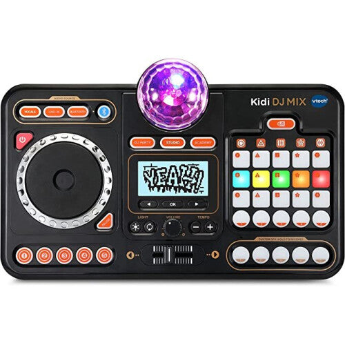VTech Kidi DJ Mix (Black), Toy DJ Mixer for Kids with 15 Tracks and 4 Music Styles, Kids Music Toy Lights and Effects, Toy for Girls and Boys