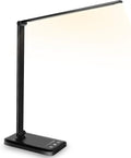 Desk lamp,Eye-caring Aluminium Dimmable Bedside lamp with USB Charging Port, 5 Light Modes x 10 Brightness Levels,Touch Control, for Home,Office,Bedroom,Reading,Work,Study, 5V, 1.2A