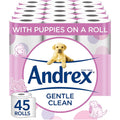 Andrex Gentle Soft Clean Toilet Rolls 45 Pack Dermatologically Tested