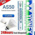 12pcs Yonex Badminton Shuttlecock As50 Badminton Balls Goose Feather 77 Speed