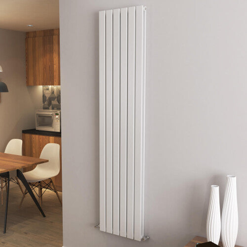 (1800x408mm Double) Vertical flat radiator white all sizes