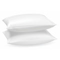 (Pack of 2) Duck FEATHER AND DOWN Pillows, Hotel Quality Anti Dust Mite 100% Cotton Cover, Hypo-Allergenic Pillows