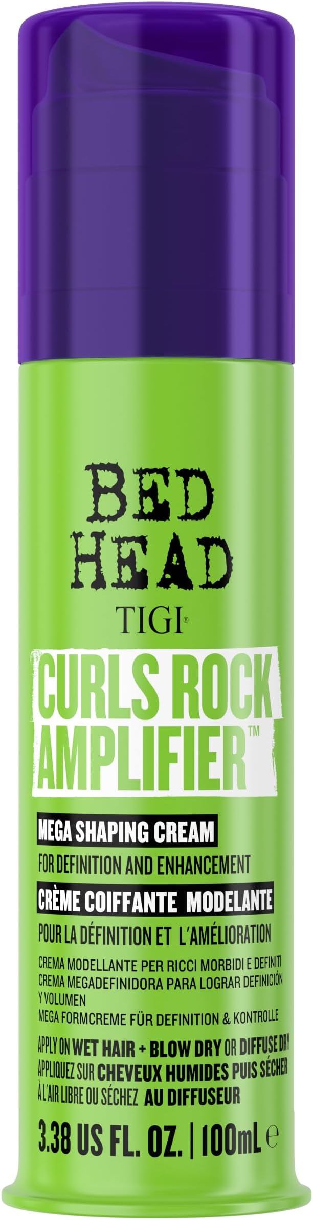 Bed Head by TIGI Curls Rock Amplifier – Curl Shaping and Defining Cream with Anti Frizz Protection for Beautifully Enhanced Curls and Waves, 100ml