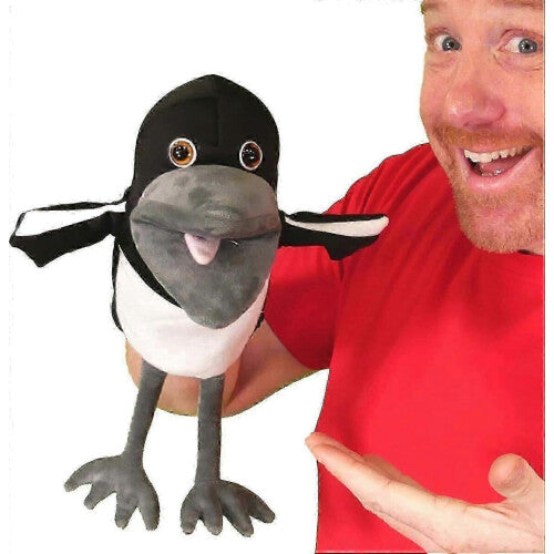 Steve And Maggie Plush Toy, Soft Magpie Plush Toy, Bird Hand Puppet
