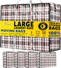 DECO EXPRESS Laundry Bags XL, Pack of 5, 75L Strong, Durable & Reusable Extra Large Storage Bags with Zips, Ideal for Moving, Shopping, Packing, Laundry & Clothes Storage (60 X 50 X 25 CM)