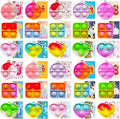 Party Bag Fillers Kids - 60 PCS Lucky Dip Prizes Party Bag Toys, Class Prize Birthday Gifts, Multi-Item Party Favour Packs for Girls Boys (30 Keyring + 30 Cards)