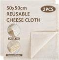 2 Pcs Hemmed Cheese Cloths for Straining Reusable,50 * 50 cm Cheesecloth,Cotton Cloth Food Strainer,100% Unbleached Pure Cotton Ultra Fine Cheesecloth for Baking,Cooking,Homemade Cheese,Butter