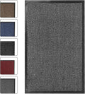 SG Traders Washable Door Mats - Non-Slip Rubber Backed Doormats Indoor & Outdoor - Highly Absorbent Door Mats, Floor Mat, Kitchen Mat, Perfect Dust Grabbing Doormats Dirt Trapper (40x60cm - Grey)