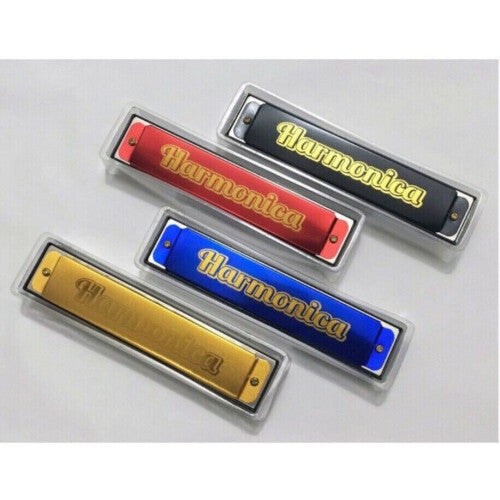 Harmonica ~ Metal w. 16 Holes In Key of C ~ Retro Gift For Young Musicians