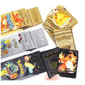 (55PCS GOLD+55PCS Silver + 55PCS Black) Pokemon Cards Vmax TCG GX EX Cards Christmas Gifts