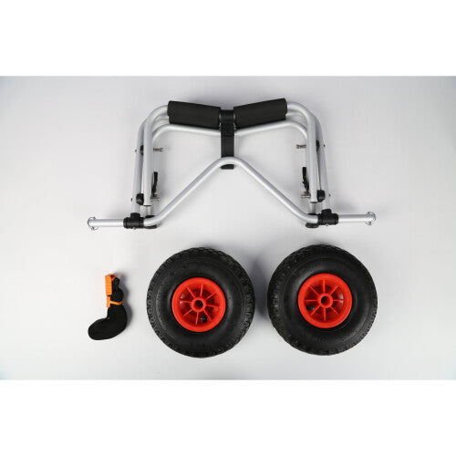 80kg Folding Kayak Trolley - Heavy-Duty, Compact Sit-On-Top Cart with Inflatable Tyres