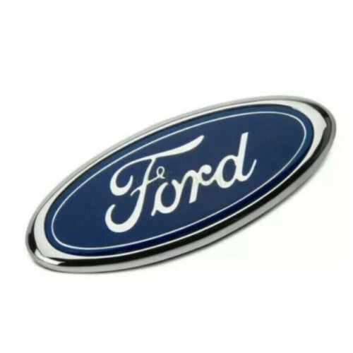 For Ford Badge Oval Blue/Chrome 145x 60mm Front/Rear Emblem Focus Mondeo Transit