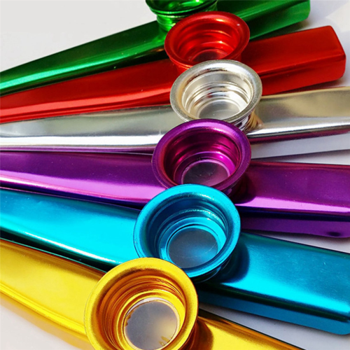 96-Pack Metal Kazoos with 96 Flute Diaphragms 6 Colors,for Ukulele