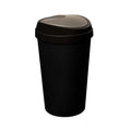 50L Top Touch Kitchen Bin Large Indoor Rubbish Bin with Coloured Lids (Black, Blue, Red, Silver, Green, Yellow) – Hands-Free Waste Disposal for Kitchen, Home, Office & Recycling (SILVER)