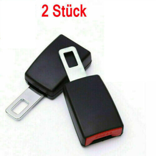 2X Adjustable Car Seat Belt Extender Buckle Lock Clip - Universal Fit, 120mm Length, Includes 2 Buckles