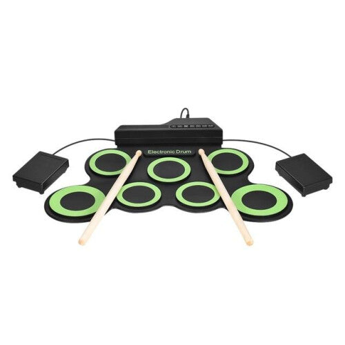 (Standard, 1) Electronic Digital Drum Kit Usb 7 Pads Roll Up Silicone Set Electronic Drum Kits