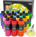 Shuttle Art Acrylic Paint, 18 Colours Acrylic Paint Bottle Set (250ml/8.45oz), Rich Pigmented Paints, Bulk Painting Supplies for Artists, Beginners and Kids on Rocks Crafts Canvas Wood Ceramic