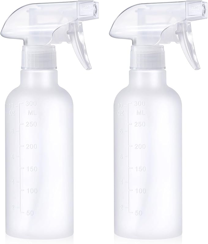 Plastic Spray Bottles Small Spray Bottles for Hair Cleaning Plants Pet, Mist/Stream Adjustable, BPA-free Water Mist Spray Bottle 300ml, 2 Pack