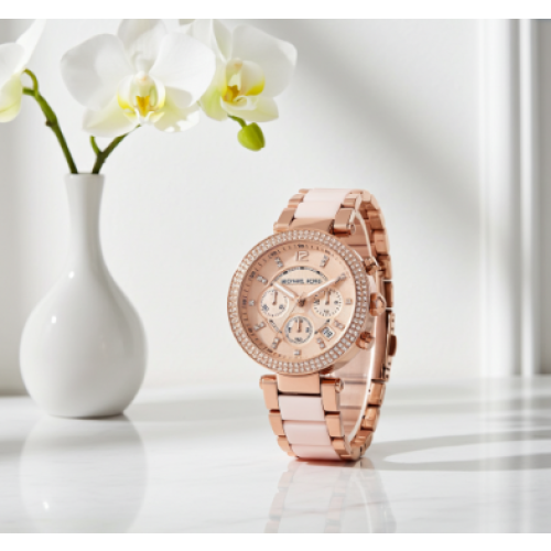 Michael Kors Parker MK5896 Ladies  Rose Gold-Tone Chronograph Watch