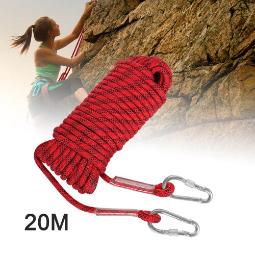 Heavy Duty Rock Climbing Rope Cord 20m 12mm for Outdoor Emergency