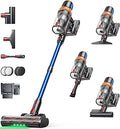 Cordless Vacuum Cleaner, 600W 50KPA Stick Vacuum with Touch Screen, Up to 65 Mins Runtime, Powerful Vacuum with Rechargeable Wall Mount, Lightweight Vacuums for Hardwood Floor Carpet Pet Hair