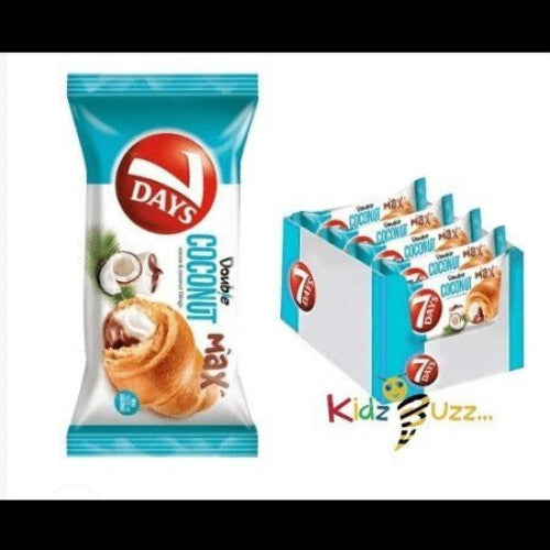 (Pack Of 24) 7Days Double Max Cocoa & Coconut Croissant 80g