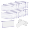 Wire Shelf Label Holders with 100 Paper Inserts,Wire Label Holder