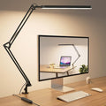 SKYLEO Desk Lamp - LED Desk Light - 5 Color Modes X 11 Brightness Levels - Adjustable Swing Arm - Timmer & Memory Function - 12W Study Lamp - Black[Energy Class E]