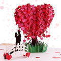 Valentines Card, Love Tree Pop Up Valentine's Day Wedding Anniversary Card, Valentines Gifts for Her, Wife, Girlfriend, Him, 3D Popup Greeting Cards for Valentine's Day, Wedding, Engagement