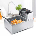 Commercial 6L Electric Deep Fryer Fat Chip Single Tank Stainless Steel