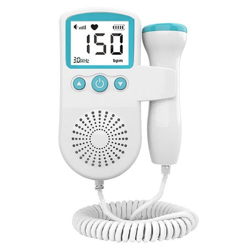 (Green) Ultrasonic Fetal Doppler Detect Baby Heartbeat Rate Probe Prenatal Monitor