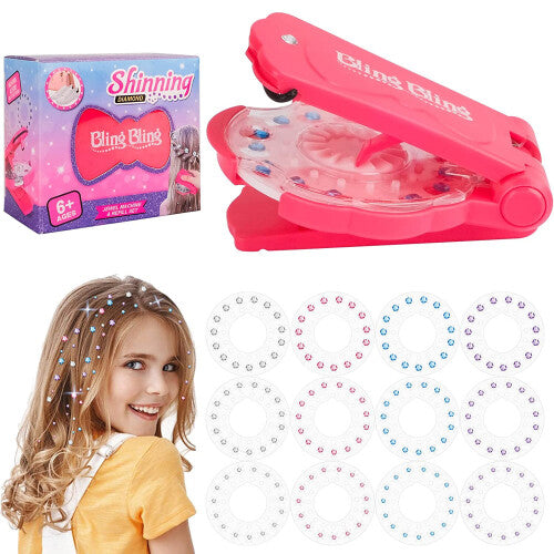 Hair Gems Bling Shining Diamond Hair Sparkle Stapler Machine Girl Gift