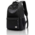 (Black) Unisex Waterproof Rucksack With USB Charging Port